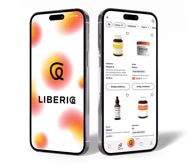 Liberiq prikaz mobilne aplikacije